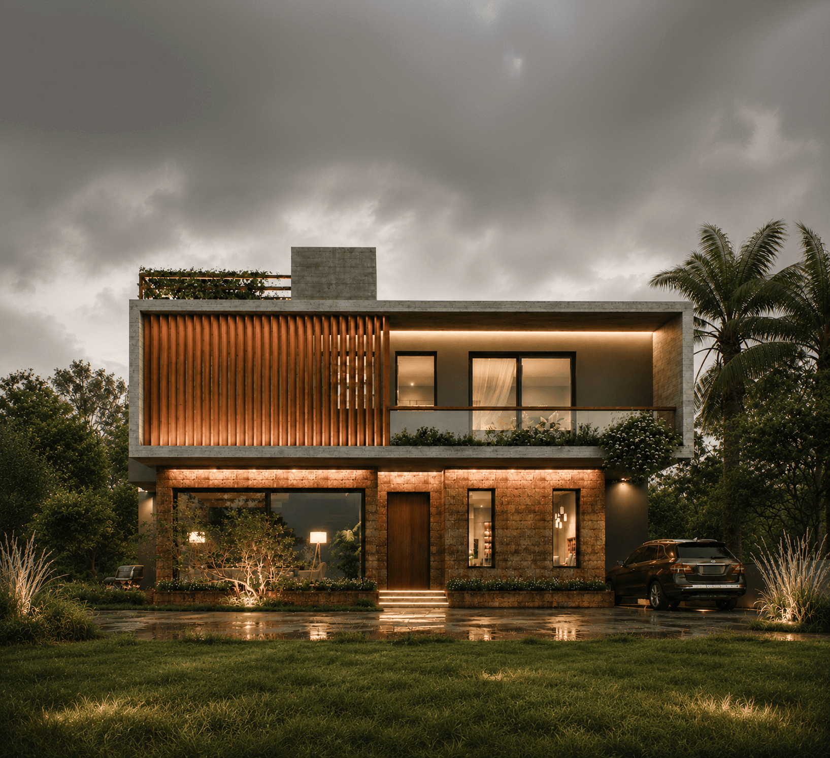 Zen Villa II contemporary tropical home in Assagao, Goa