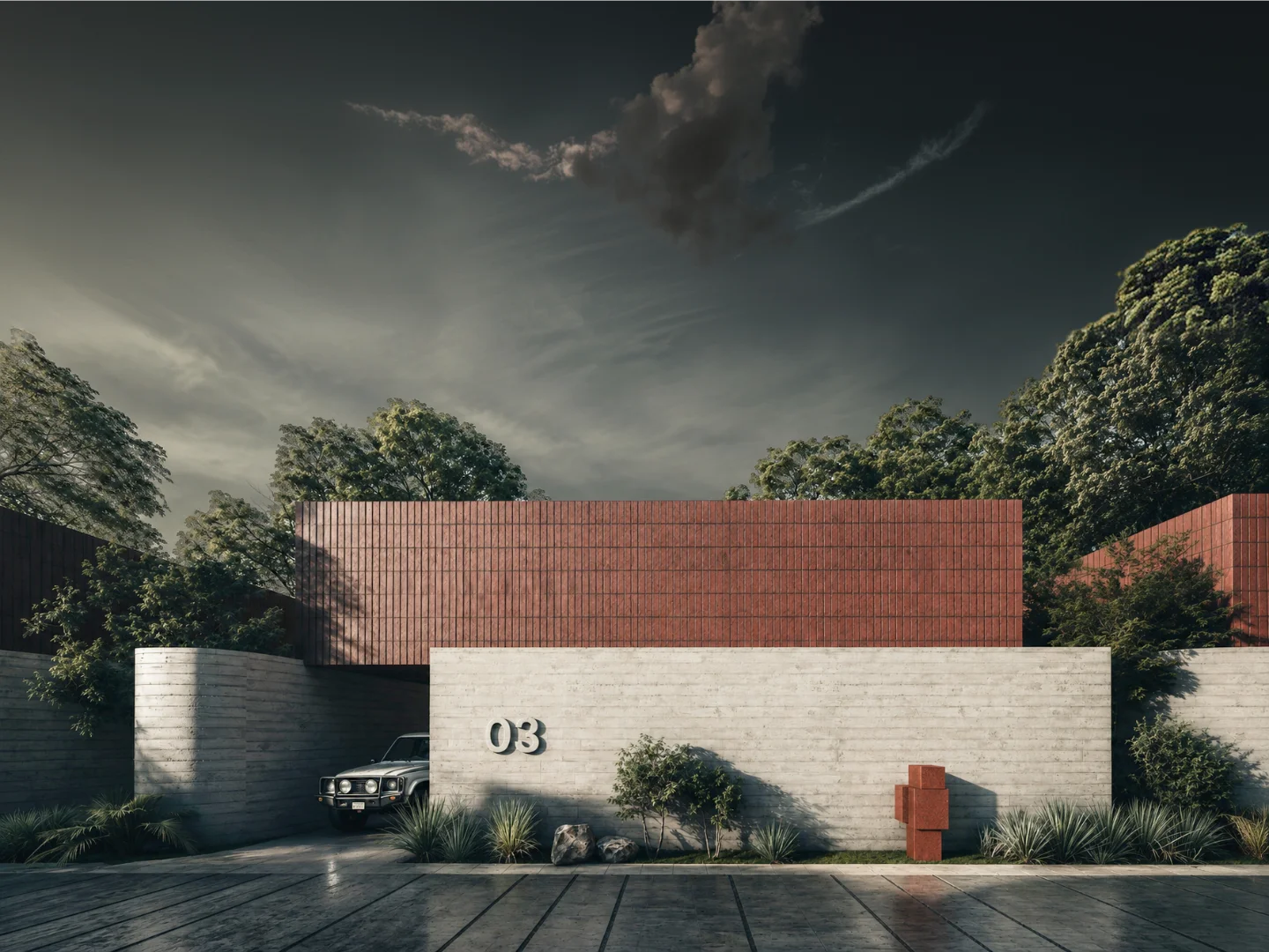 Contemporary architecture and landscaped garden at Nayan Villas in Majorda
