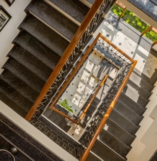 Crafted heritage detail inside the restored Villa Perola