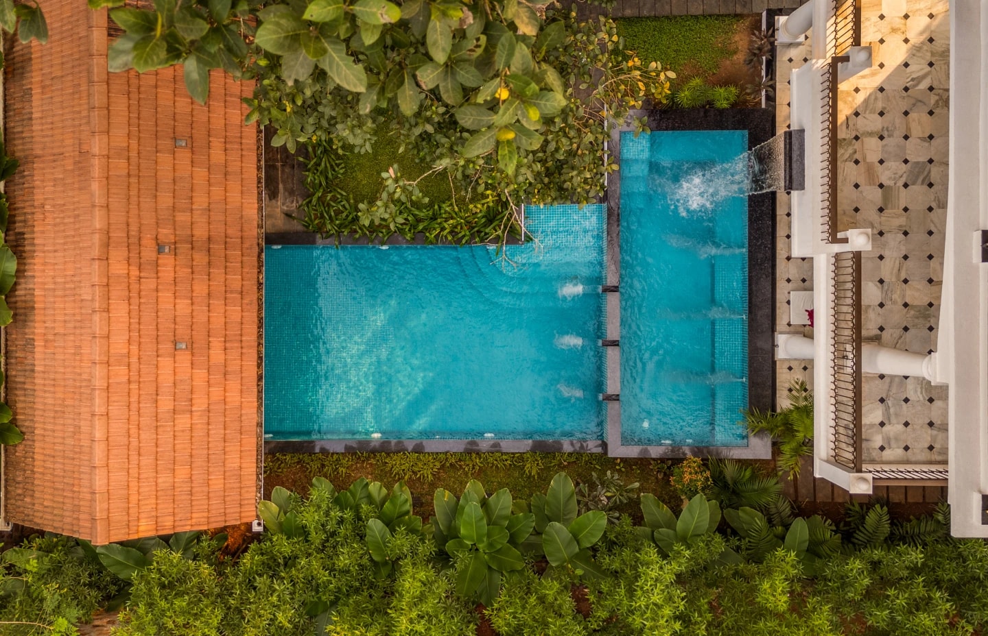 Architectural composition of the restored Villa Perola heritage home