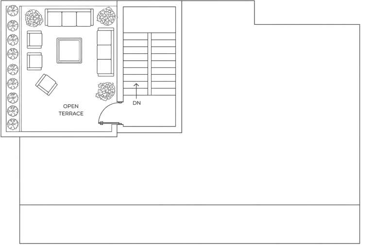 Terrace floor plan for Zen Villa II